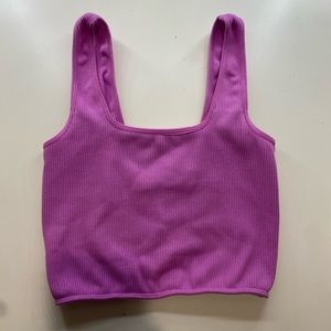 Basic purple cropped tank